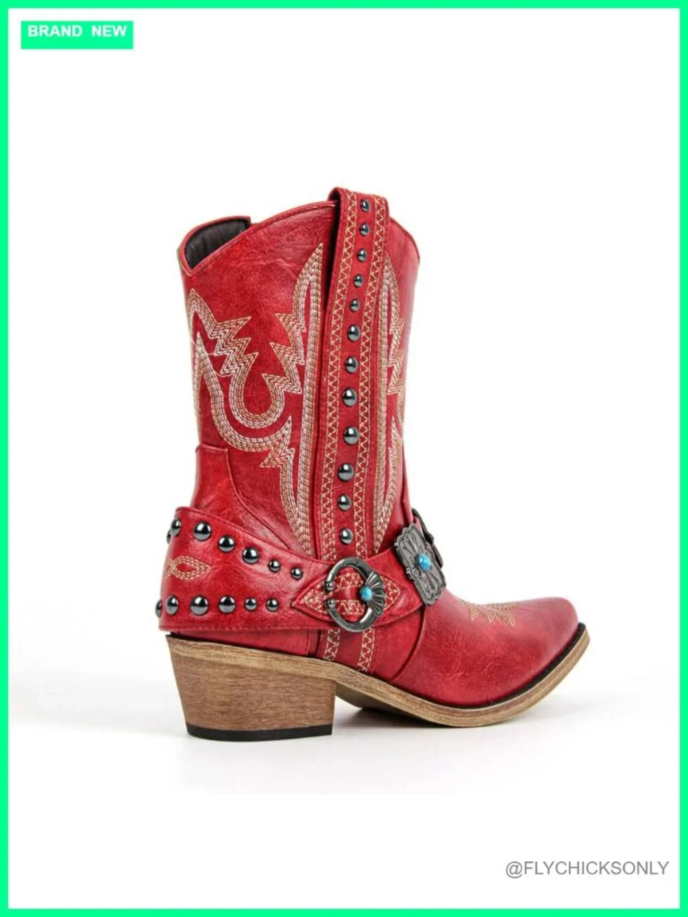 Women's Cowboy Western Boots Ankle High Embroidered Pointed Toe Rodeo Boots